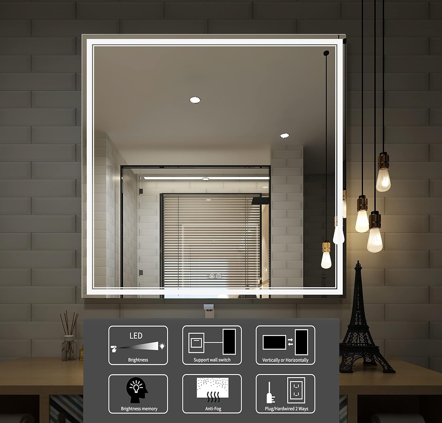 Free Shipping Offer ISTRIPMF 36x36 Inch Lighted Bathroom Mirror Dimmable Square Led Mirror Wall Mounted Vanity Mirror with Lights Anti-Fog,Shatterproof Mirrors Tech Deals 🔥 ISTRIPMF 36x36 Inch Lighted Bathroom Mirror Dimmable Square Led Mirror Wall Mounted Vanity Mirror with Lights Anti-Fog,Shatterproof Mirrors
