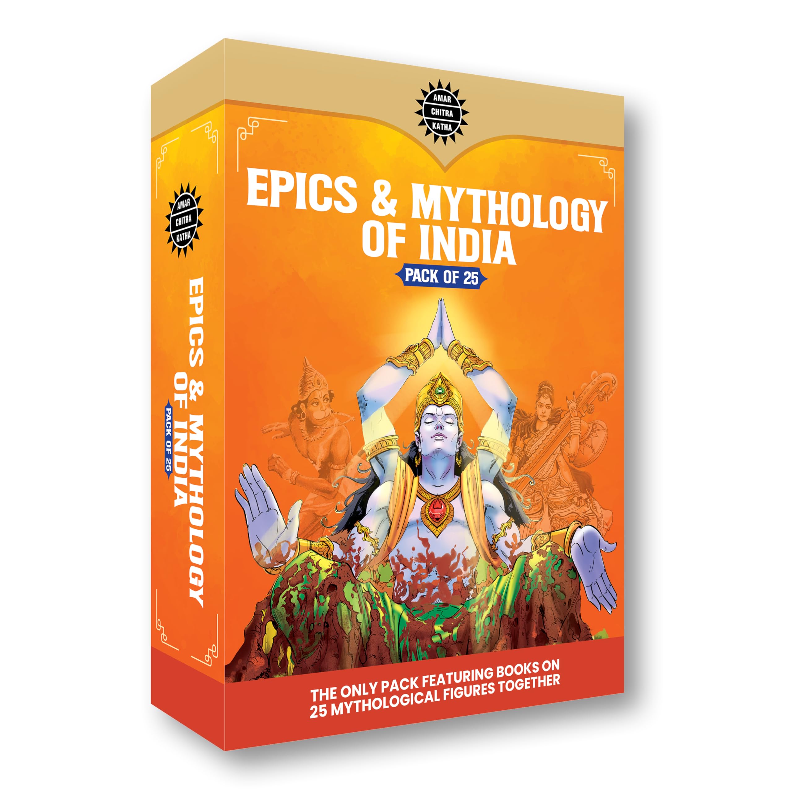 Epics & Mythology Pack of 25 | Indian Mythology, History & Folktales | Cultural Stories for Kids & Adults | Illustrated Comic Books | Amar Chitra Katha Paperback – 10 May 2023