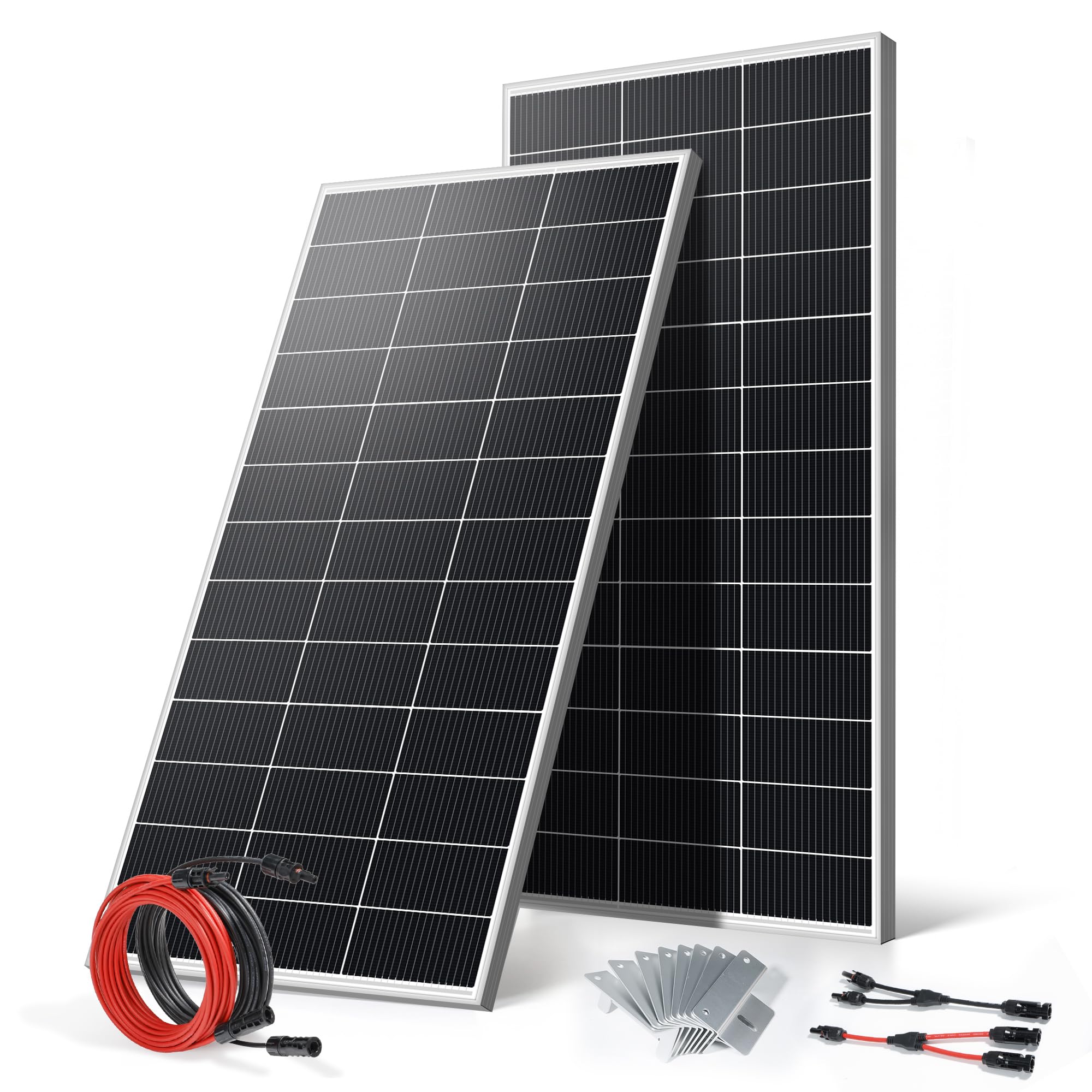 Amazon.co.jp: LVYUAN ソーラーパネル 400W 200W×2枚セット 接続部品