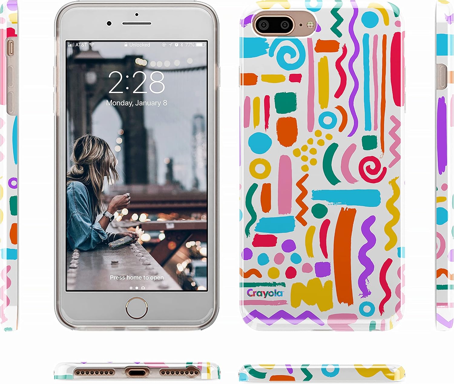 Casely iPhone 6/7/8 Plus Case | Make Your Mark | Crayola Paint | Classic Ultra Slim Design