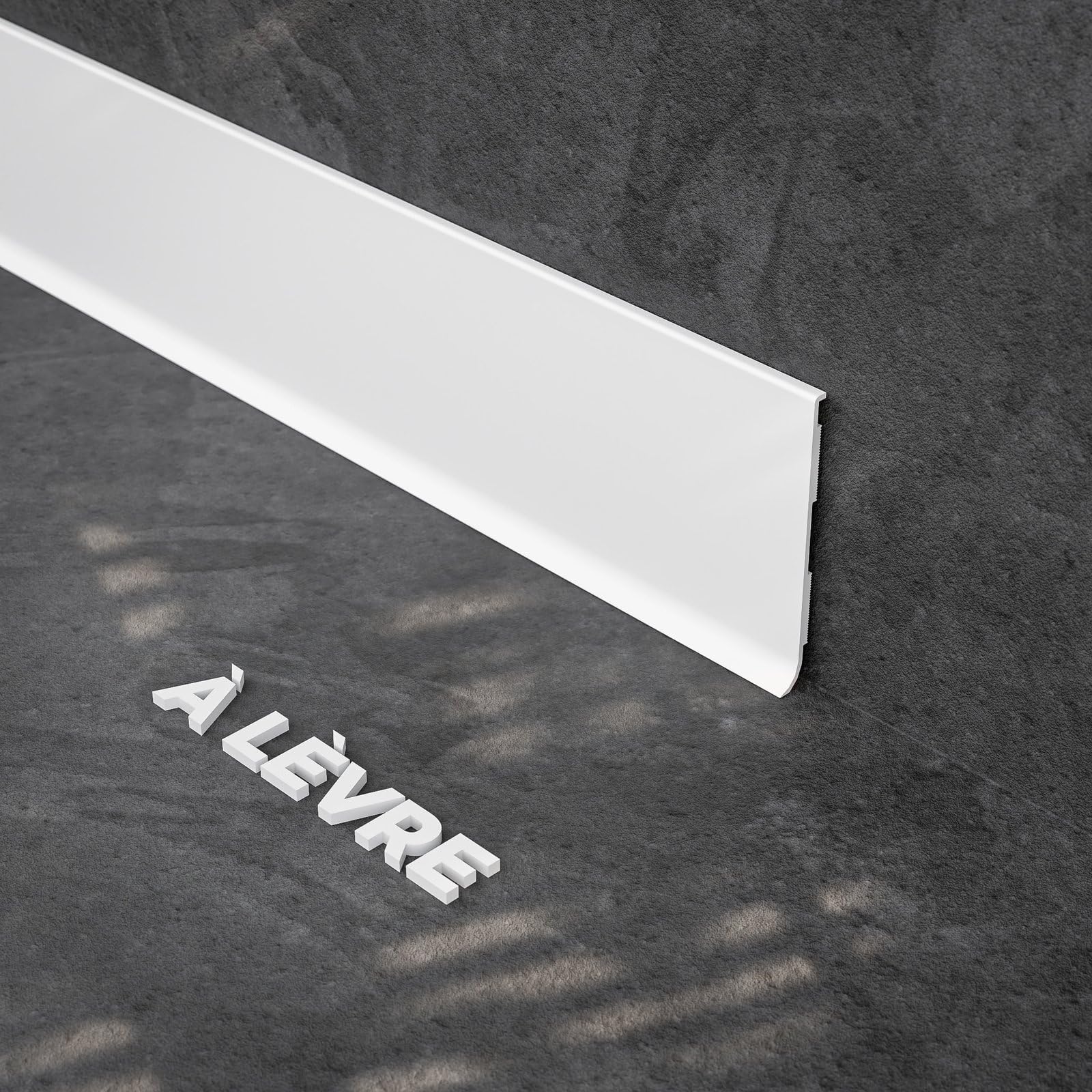 Plinthe à Lèvre PVC - Blanc - 1 m, Lot de 10