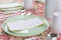 Vista 60 de [30 Pack 16 OZ Bowls] Edge Collection Mint Green Plastic Party Soup Bowls Premium heavyweight Elegant Disposable Tableware Dishes