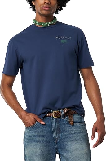 Buffalo David Bitton Mens Fashion Logo Tee, Whale Spirit, Medium