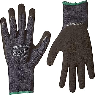 Sponsored Ad - Amazon Basics Foam Latex Coated Winter Gloves, Acrylic Liner Fiber, Touch Screen, Size 9, 2-Pair