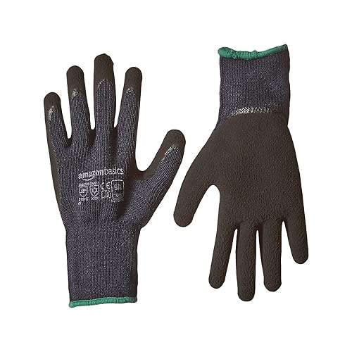 Tienda Basics Guantes de invierno con revestimiento de látex de espuma fibra acrílica pantalla táctil talla 9 2 pares