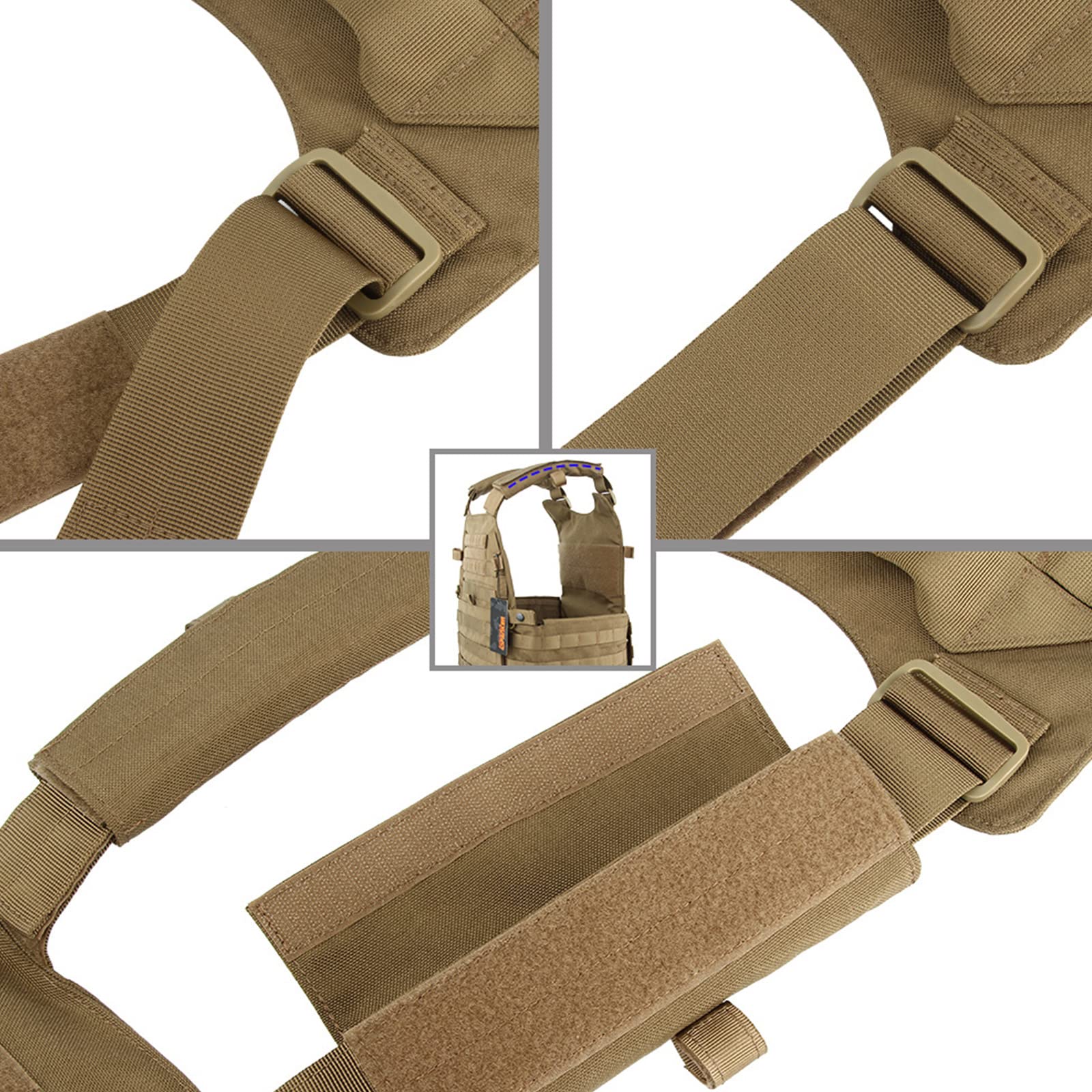 Chaleco táctico de caza al aire libre, equipo militar de pecho, con bolsa de herramientas de entrenamiento, accesorios de equipo Cs para Airsoft, escalada y senderismo. (T)