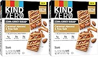 Vista 15 de KIND ZERO Barras sin azúcar agregado, chocolate negro, nueces y sal marina, aperitivos aptos para dieta cetogénica, sin gluten, 0.18 onzas