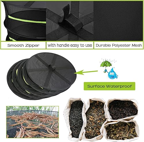 Miniatura 3 de Bestio Rejilla de secado de hierbas, rejilla de secado colgante de 4 capas para plantas con cremallera, tijeras de poda, gancho, red de secado de