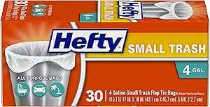 Hefty Flap Tie Unscented Small 4 gal Trash Bags (360 ct pack)