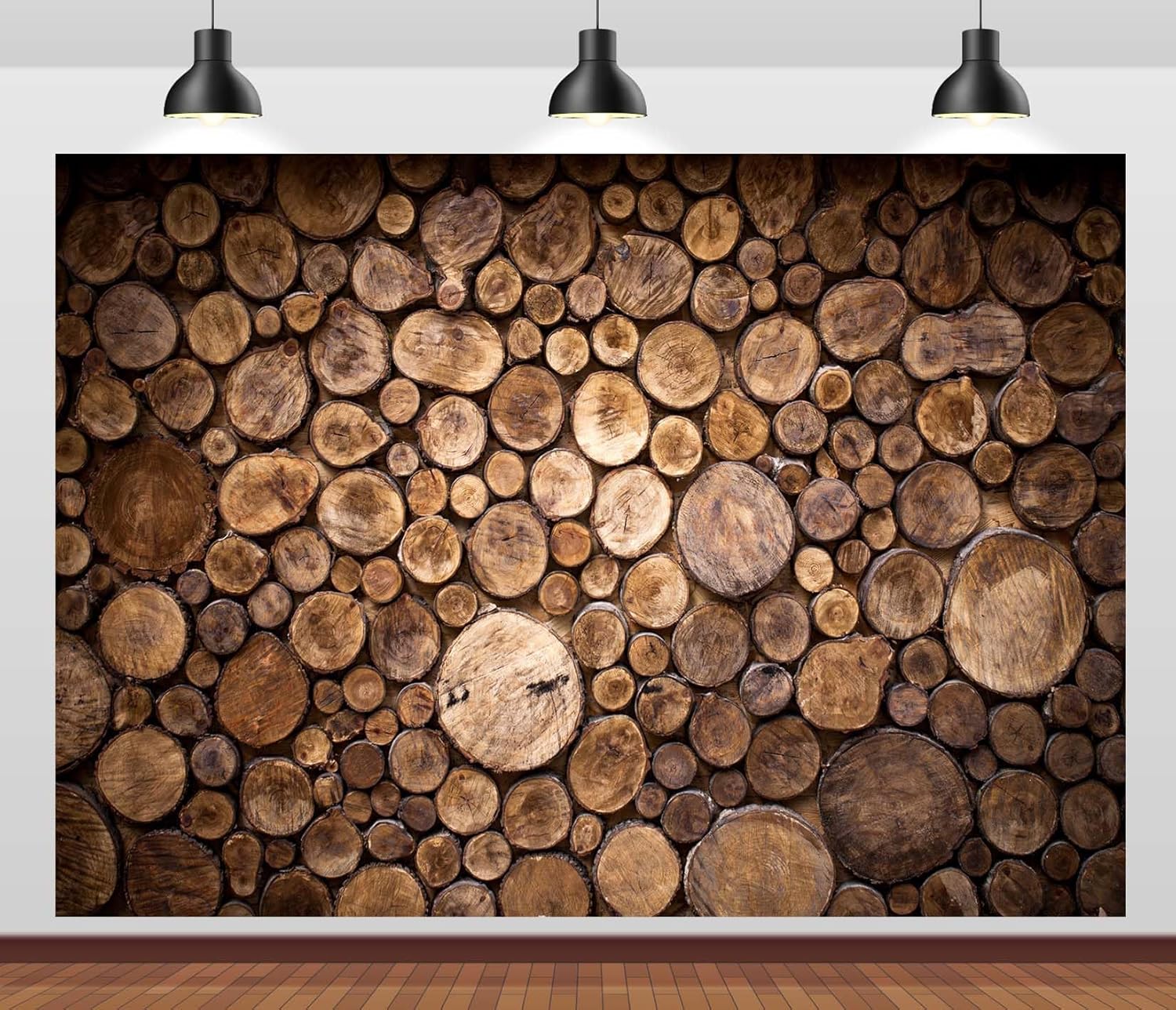 BELECO Fondo de Tela para Fotografía 12x8ft Leños