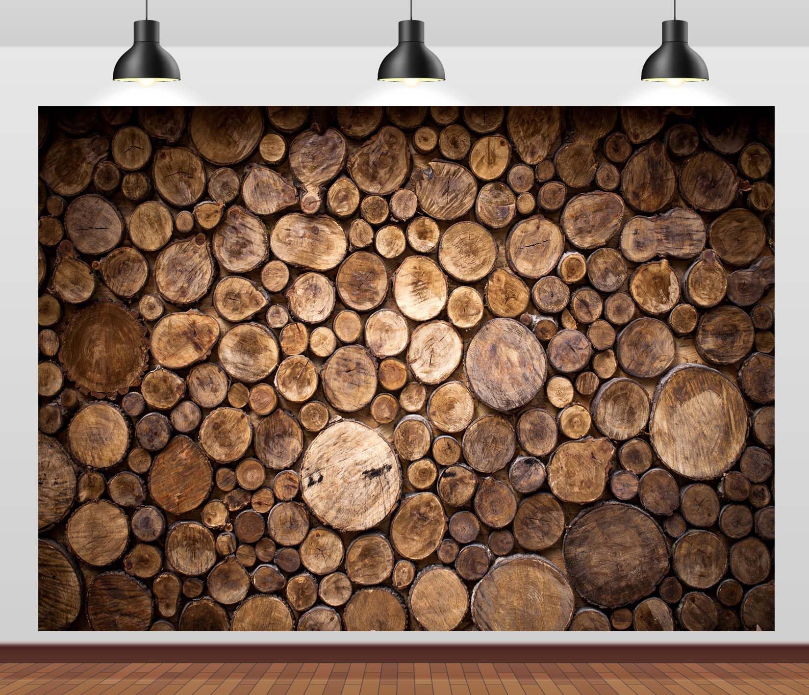 CORFOTO Burning Fireplace Backdrop Fabric 7x5ft Fake Fireplace Picture Firewood Warm Fire Flame Christmas Background For Winter Xmas Photo Props - View #5