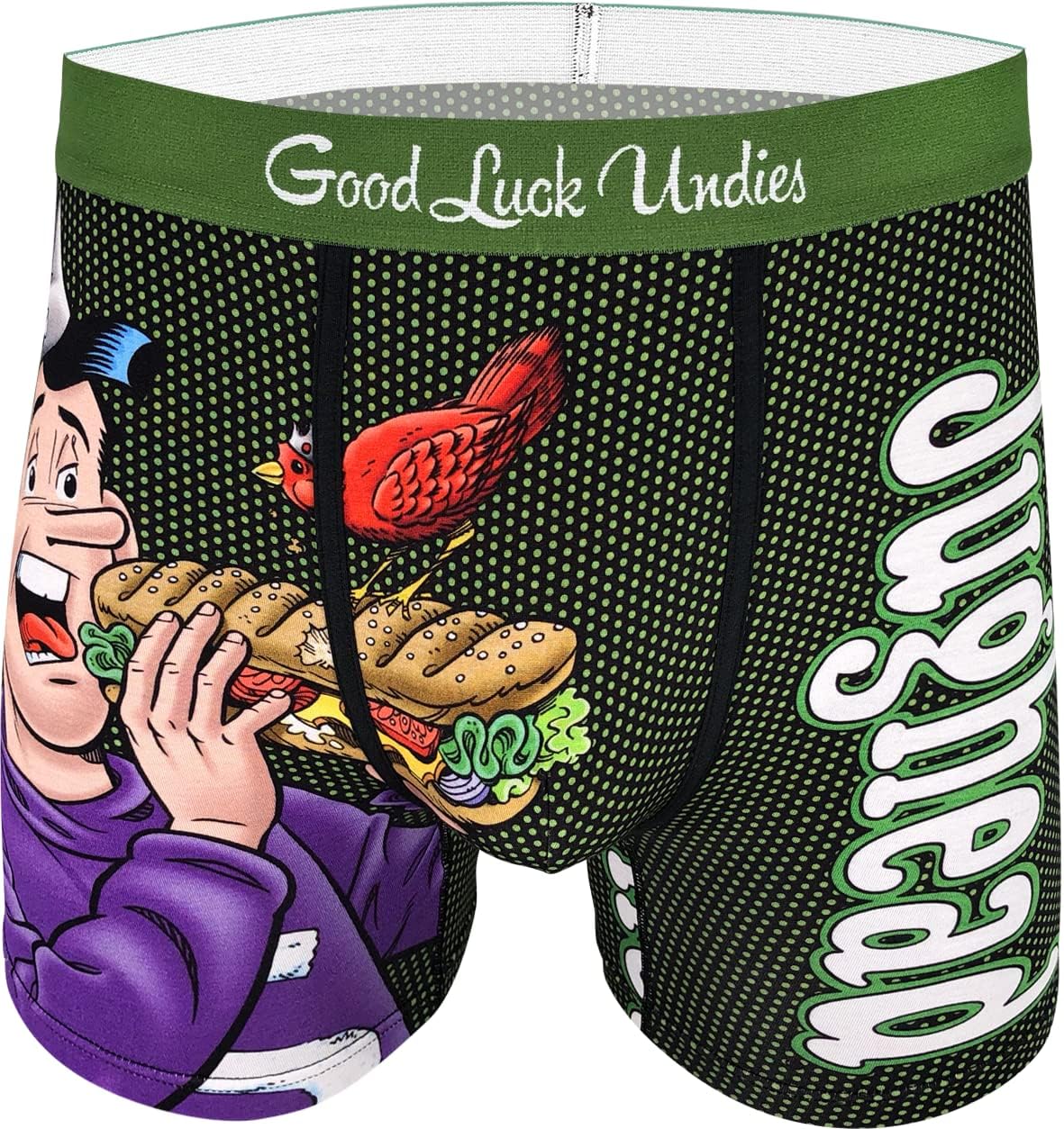 Good Luck SockGood Luck Undies Men's Archie, Jughead Eating Sub Boxer Brief Underwear