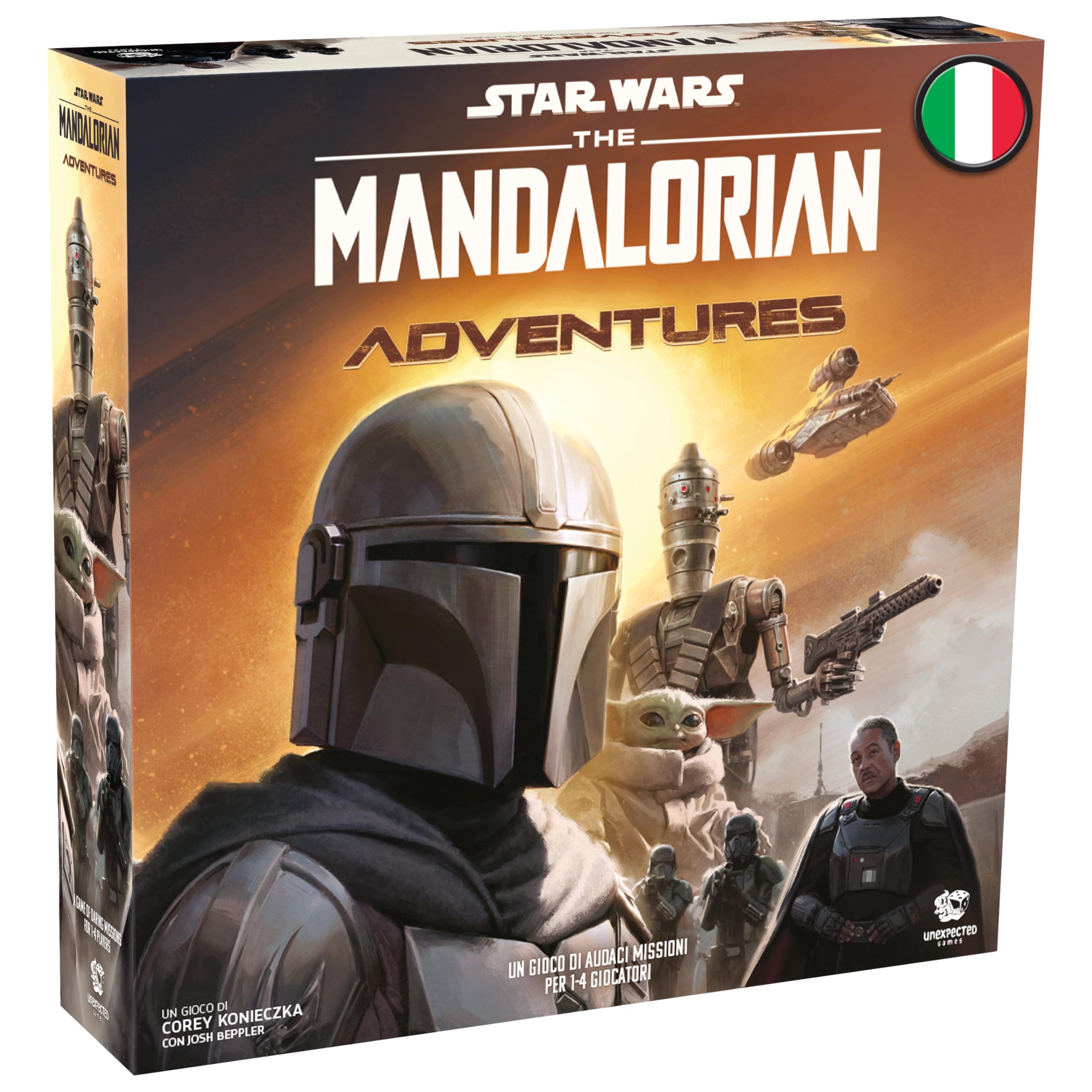 Asmodee – THE MANDALORIAN ADVENTURES – Diventate gli Eroi Completando Tutte le Missioni – Gioco da Tavolo Collaborativo Strategico – Idea Regalo Star Wars – 1-4 Giocatori – 12+ Anni – Ed. in Italiano