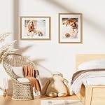 Vivelove 11x14 Oak Wood Picture Frame - 11x14 Poster Frame, 11"x14" Frame Wood, 11x14 Picture Frame with Mat-Natural Wood Frame 11x14 Picture Frame Wood Picture Frames, Set of 1