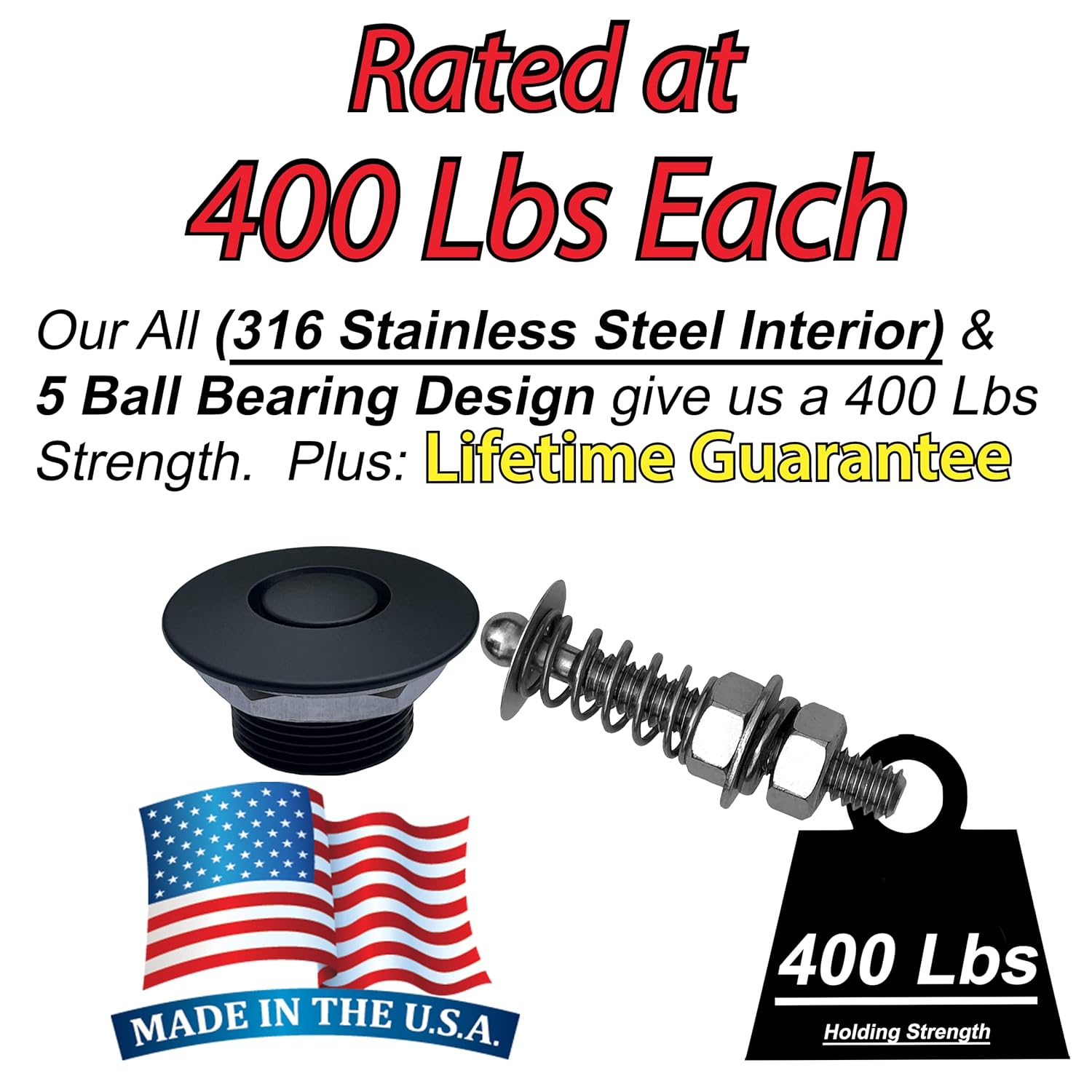 Polished Stainless 1.50""& 2"" Stud Pro Series USA Made