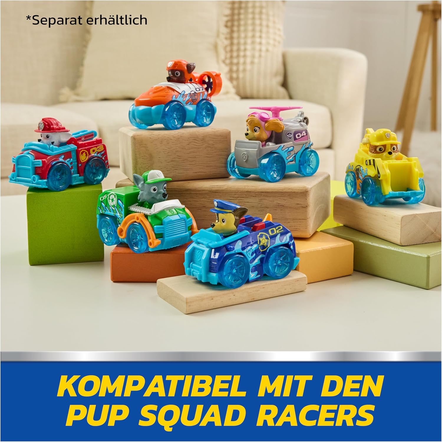 PAW Patrol Pup Squad - play set with racetrack, ramp, Chase Pup Squad Racer and octopus, suitable for children from 3 years old
