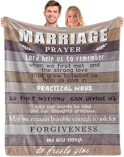 Wedding Gifts for Couples 2025, Bridal Shower Gifts, Bridal Shower Gifts for Bride, Bridal Shower Wedding Gifts, Wedding Gifts for Newlyweds, Marriage Prayer Wedding Gifts 60" x 50" Blankets