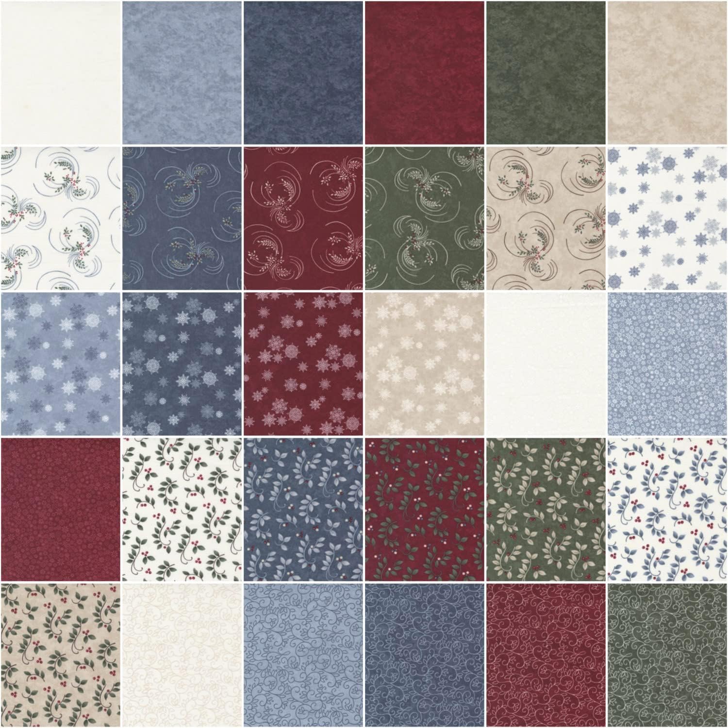 Moda Fabrics Winter Flurries Layer Cake, 42-10'' Precut Fabric Quilt Squares by Holly Taylor