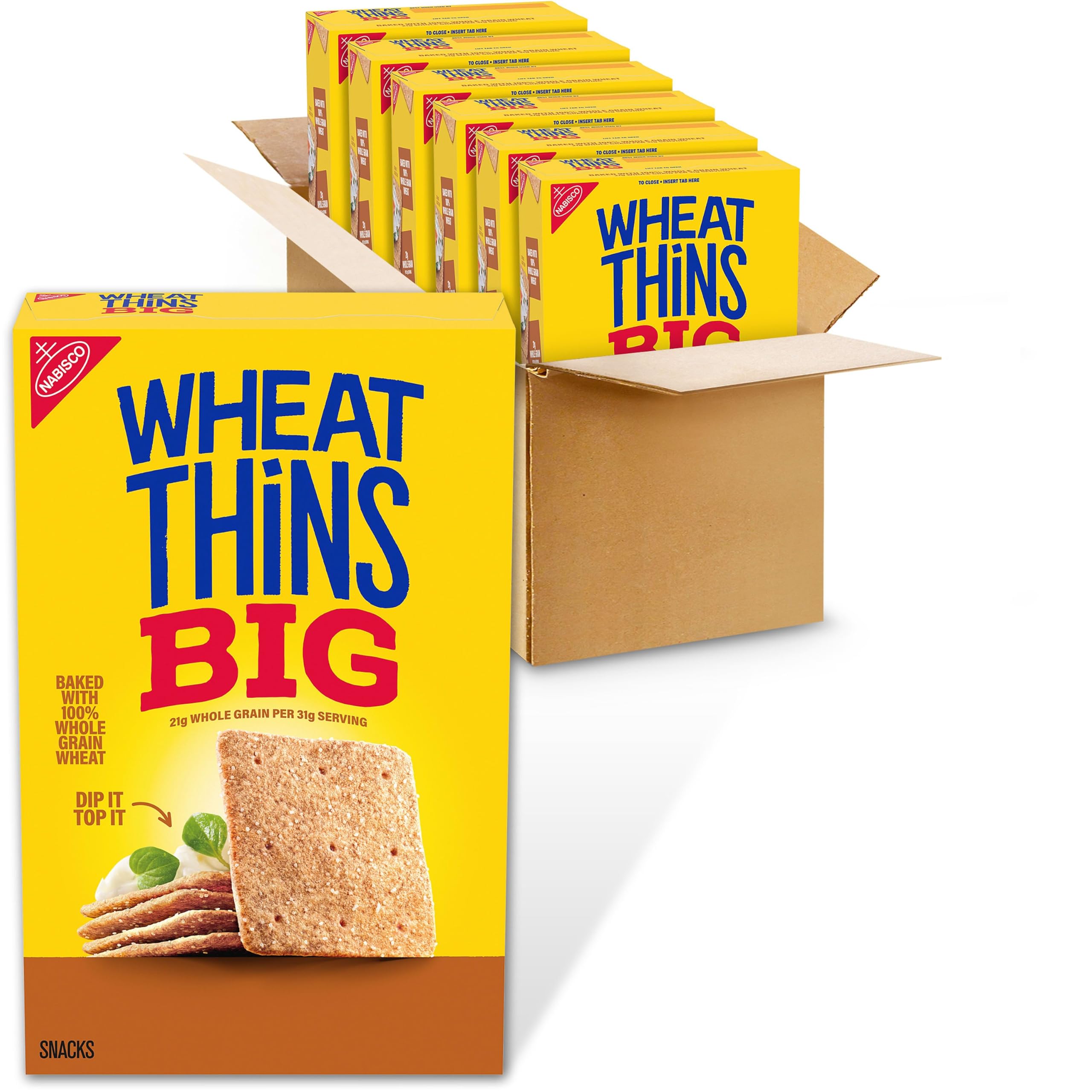 Wheat Thins BIG Zestaw 6 pełnoziarnistych krakersów pszennych, 170-227 g