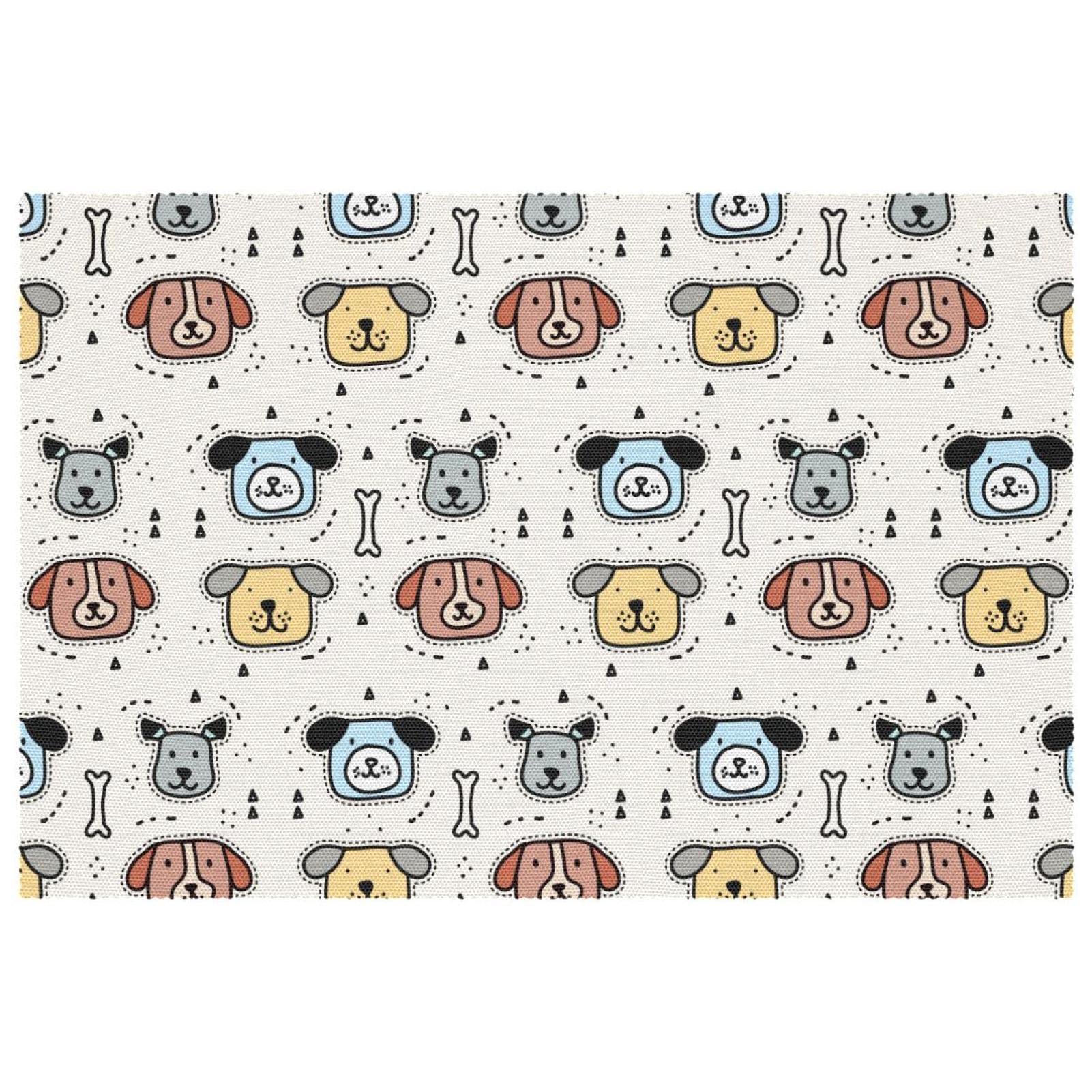 Sets de table résistants à la chaleur avec motif chien lot de 6 pour table à manger