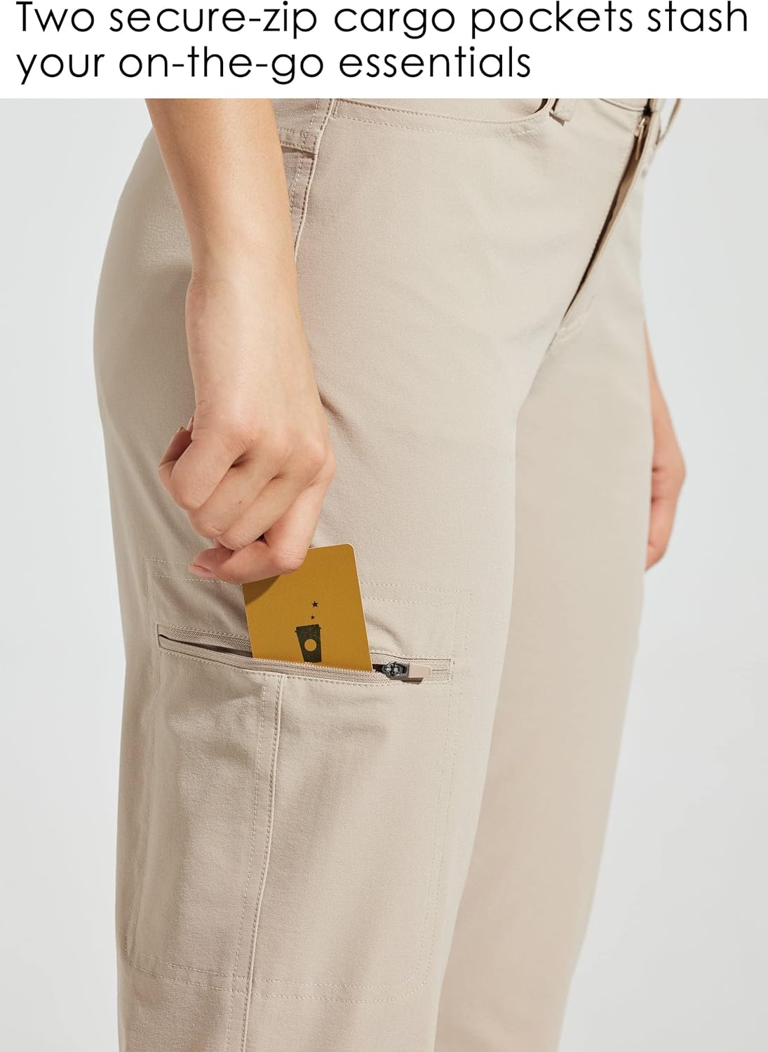 Willit Women's Golf Pants Hiking Cargo Pants Quick Dry Lightweight Outdoor Casual Pants Water Resistant