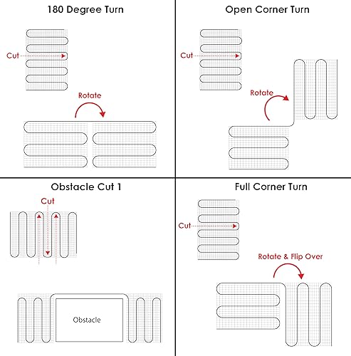 Miniatura 4 de Kit de alfombrillas de 30 pies cuadrados, sistema eléctrico de calefacción de suelo con termostato programable GFCI y sensor de suelo, 120 V