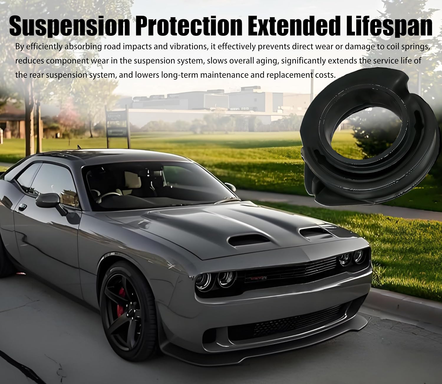 4895382AA Rear Lower Coil Spring Insulator，Compatible with Dodge Challenger, Chrysler 300 (2005-2023) Coil Spring Isolator