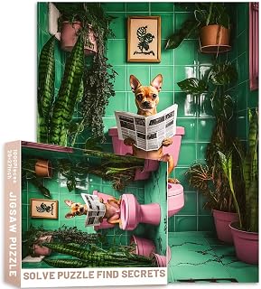Rompecabezas de 1000 piezas para amantes de los animales, color rosa, 1000 piezas para amantes de los animales, desafiantes juegos de actividades familiares, coloridos rompecabezas de manualidades