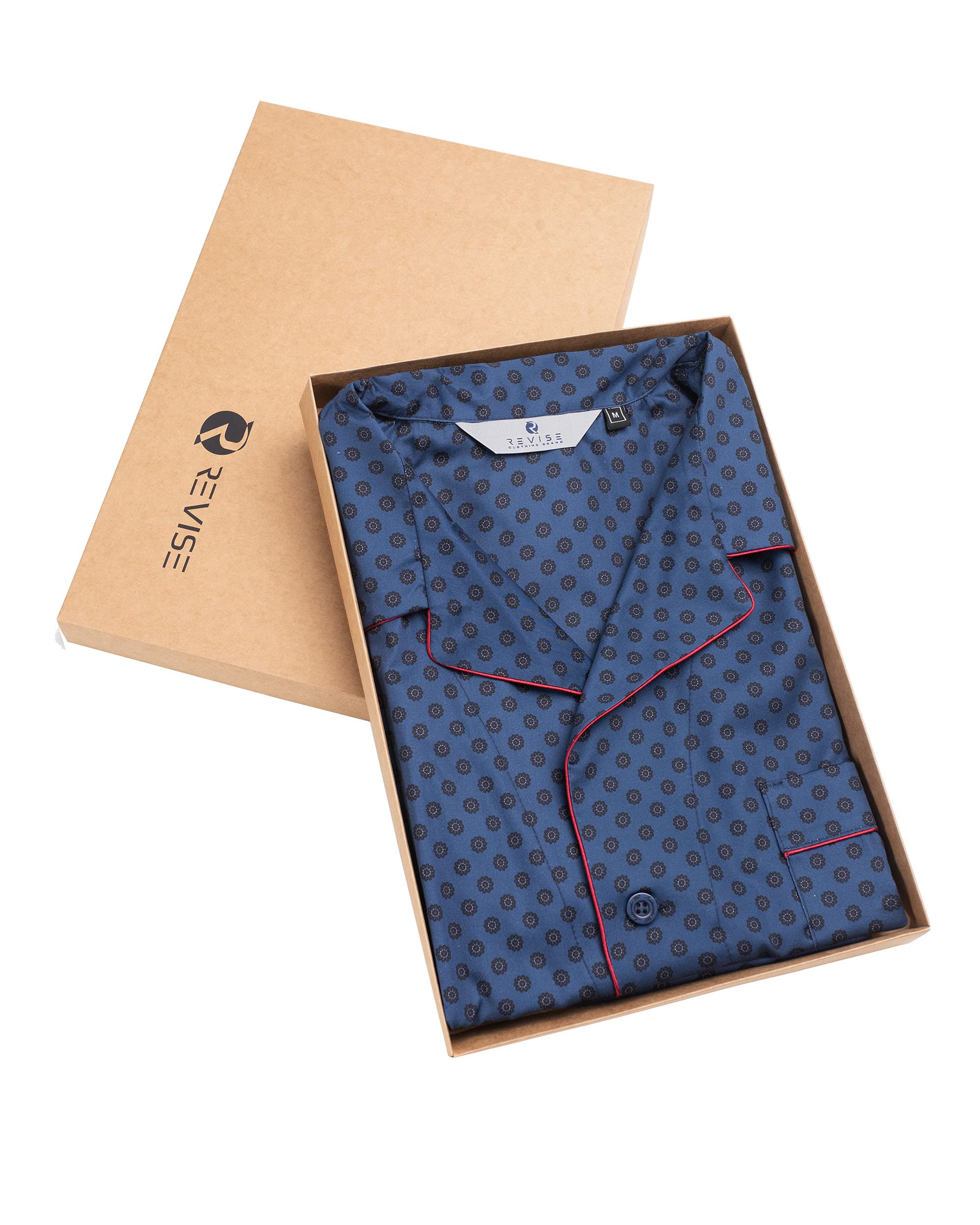 Revise RE-950 Pigiama corto da uomo - Pigiama da uomo - Pigiama - 100% cotone