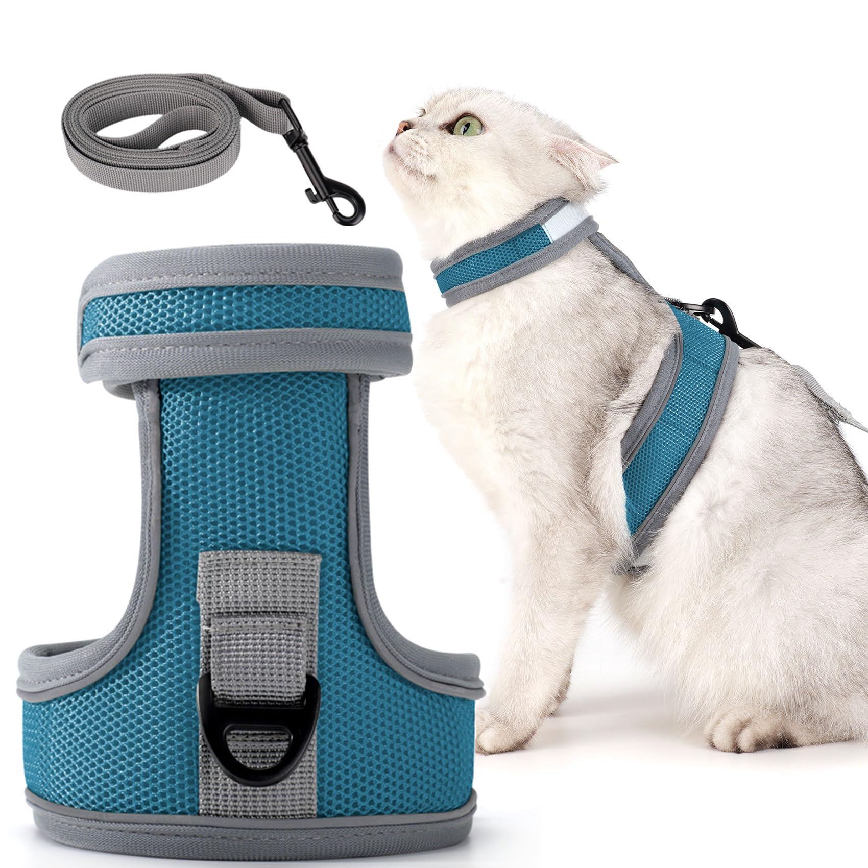 Dotoner Juego de arnés y Correa para gatos Juego de arnés y Correa para Gatitos a Prueba de Escapes Arnés Ajustable para gatos Grandes y pequeños Arnés Ligero y Suave para Caminar Petsafe para Viajes