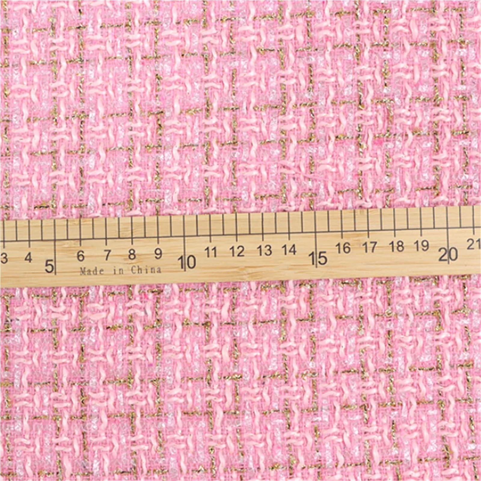 Tradycyjna tkanina tweedowa, Polyester Tweed Fabric Multicolor 150x100cm(Blue)