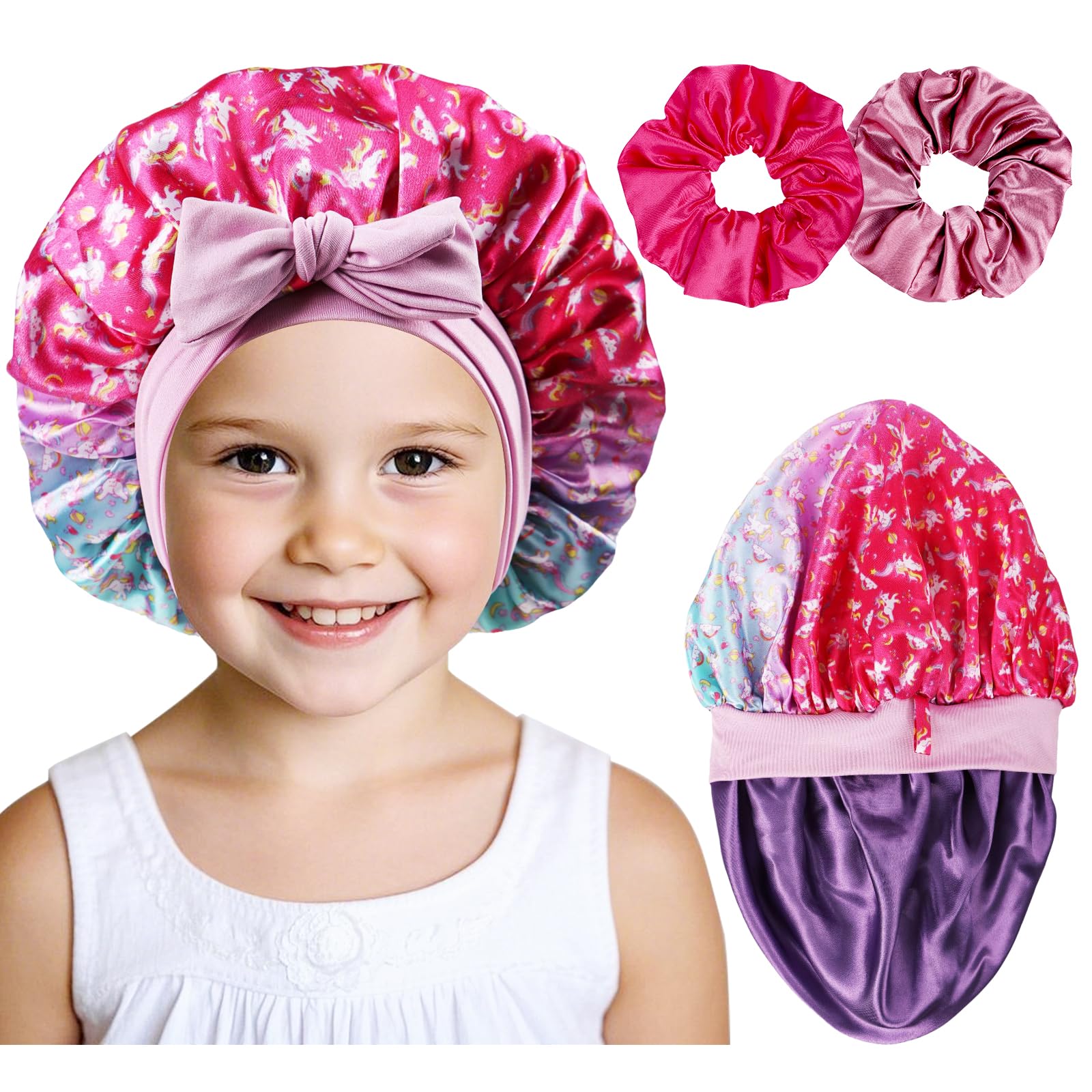 Kids Bonnets for Girls, Silk Bonnet for Kids,Toddler Bonnet for Sleeping