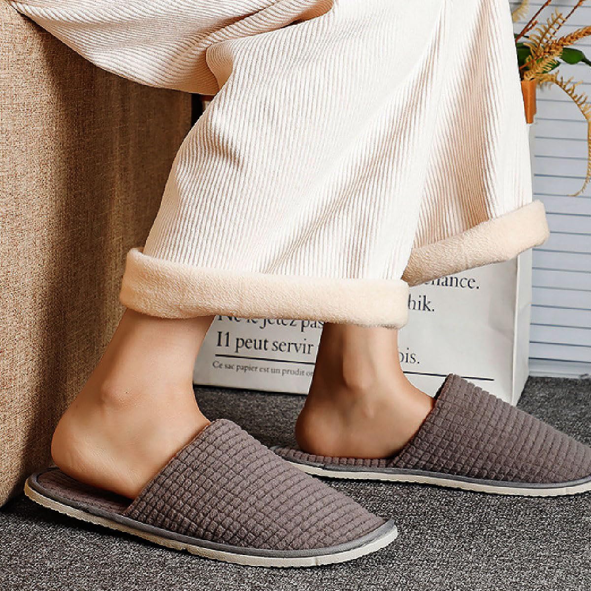 Kiuiom Ciabatte Ospiti, Ciabattine Spa Morbide, Pantofole Hotel, Pantofole in Pile Corallo Punta Chius Slipper Portatili Unisex Antiscivolo per Hotel Spa Casa Viaggi