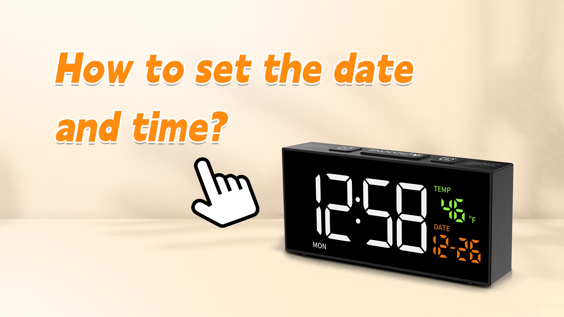 Amazon.com: Netzu Alarm Clocks for Bedrooms, Digital Clock with