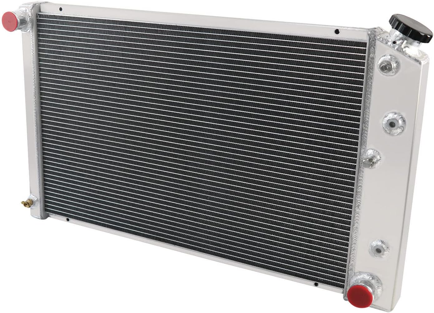 4 Row Aluminum Radiator For Chevy Chevelle Impala Caprice C10 C20 C30 K10 K20 K30 Pickup Truck 1971-1990 Buick Skylark Centurion Cadillac Eldorado Seville CC716 Automotive Radiators