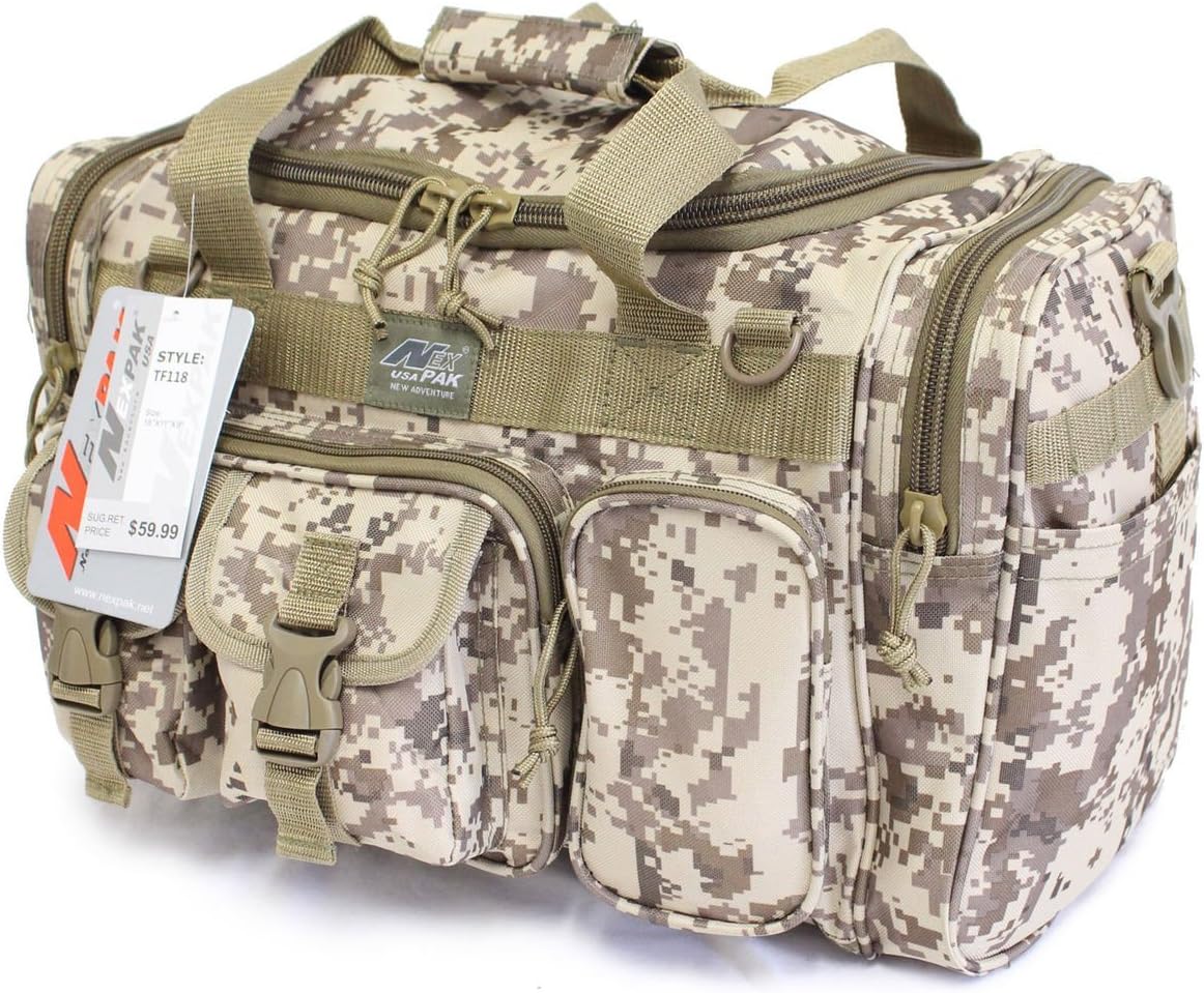 Nexpak Tactical Duffle Military Molle Gear Shoulder Strap Range Bag (MULTI COLORS/SIZES)