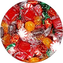 Old Fashioned Hard Candy Assortment, 1 Pound Bulk Candy (Approx. 75 pcs.), Butterscotch, Root Beer Barrels, Strawberry Filled Bon Bons, Cinnamon Discs, Starlight Peppermints
