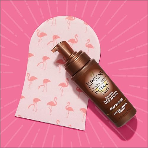 Miniatura 11 de Jergens Natural Glow Instant Sun Body Mousse, Self Tanner for Deep Bronze Tan, Sunless Tanning Body Bronzer for Natural Looking Color Instantly, 6