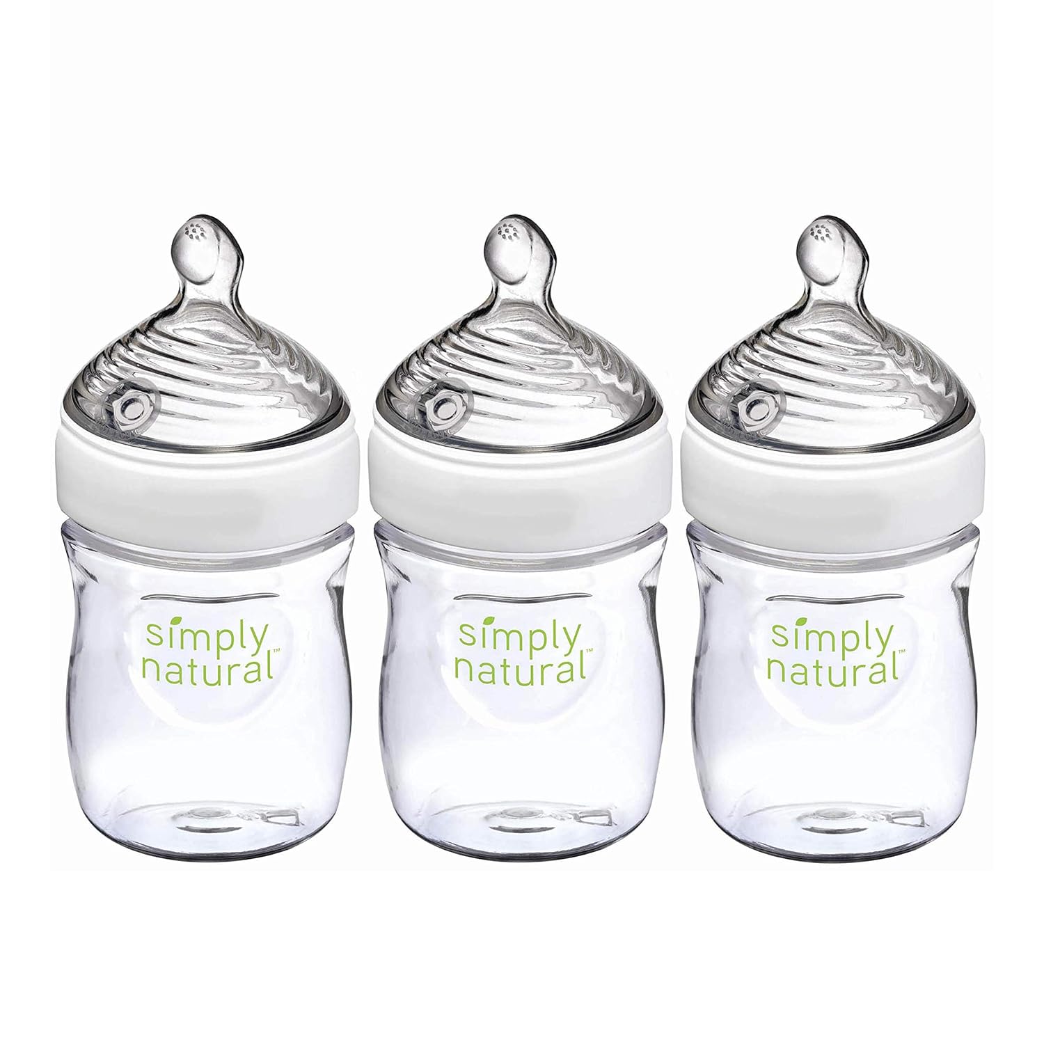 NUK Simply Natural Baby Bottles, 5 Oz, 3 Pack