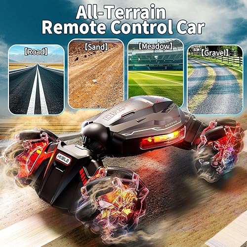 Miniatura 4 de Auto de control remoto, 2.4 GHz 4WD con detección de gestos, auto de acrobacias a control remoto con luz y música, regalos de cumpleaños geniales