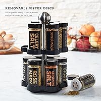 Vista 5 de Kamenstein Madison, especiero giratorio de 12 frascos para mostrador con recargas de especias
