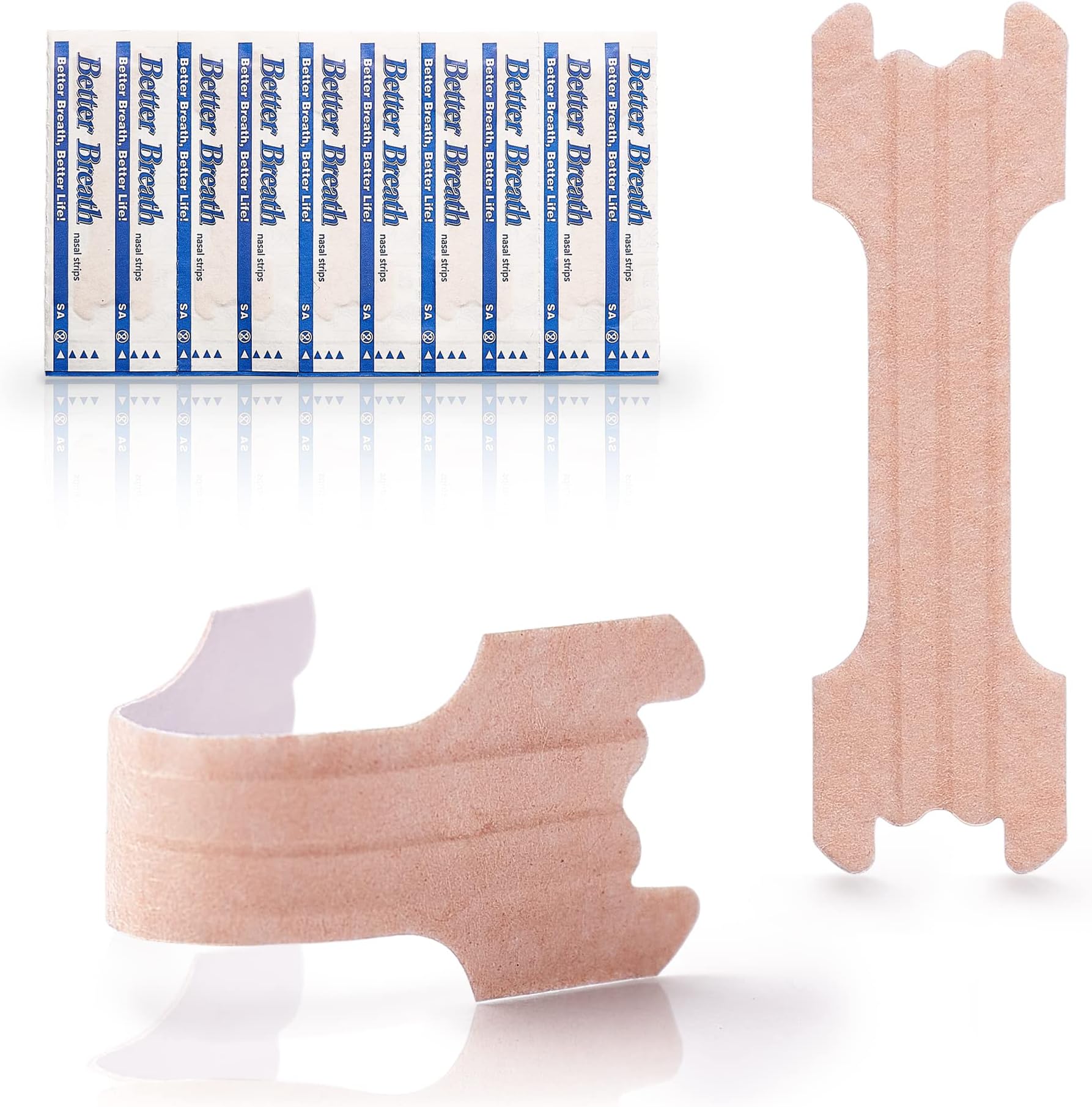 Sunglow Nose Strips Large - 100 Pieces | Nasal Strips for Sports and Sleep | Residue-Free Removable Anti-snoring Patch for Easier Breathing During Sleep, colds & Allergies | Large
