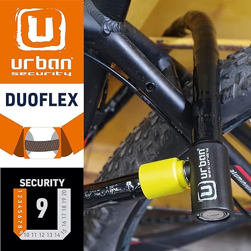 Miniatura 2 de Urban UR5100 Phyton Cable Lock, cable de acero reforzado con blindaje articulado muy flexible, bloqueo de alta seguridad, cable blindado antirrobo