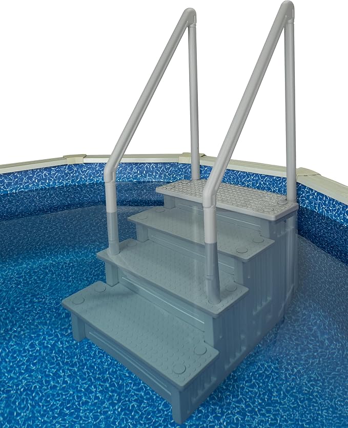 Escalera para piscina Aqua Select antideslizante gris nube miniatura 2