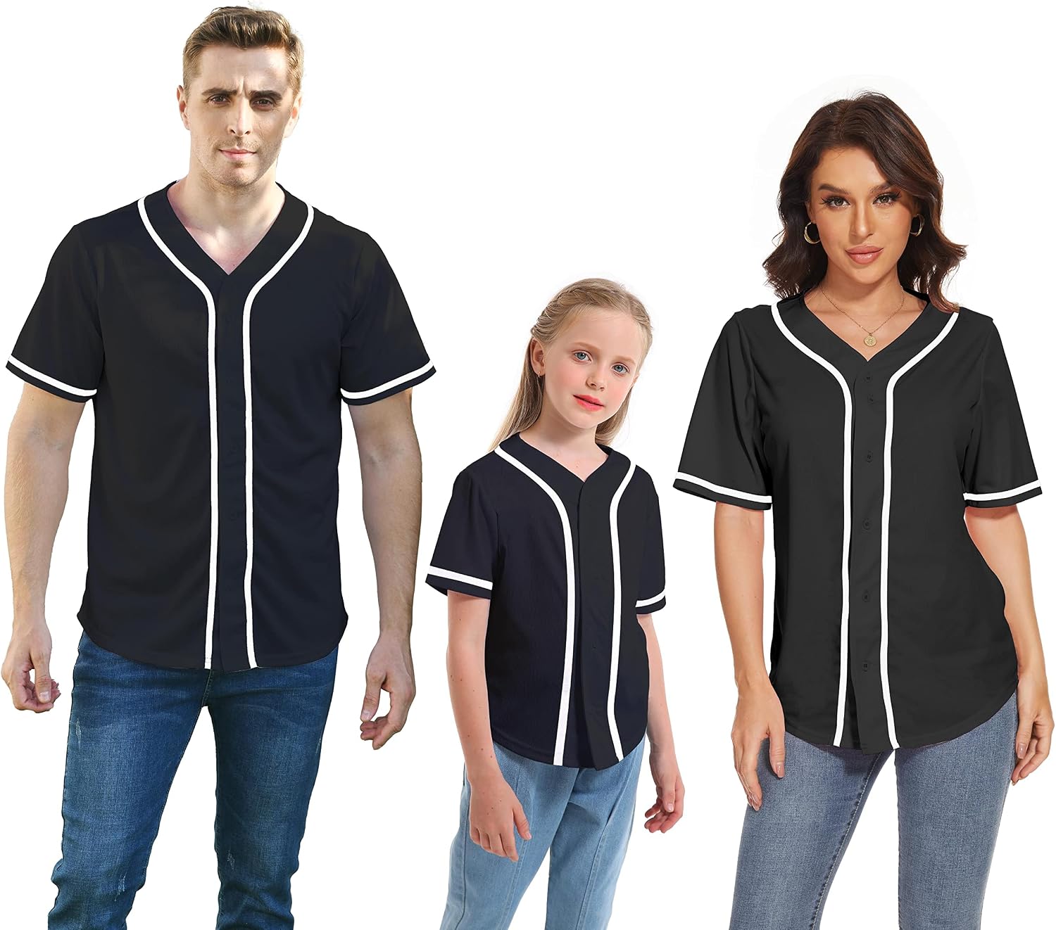 Family Matching Outfits Baseball Shirts Mommy and Me Daddy Summer Sports Casual Short Sleeve T-Shirt