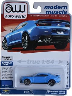 Johnny Lightning Auto World 2022 Chevy Camaro ZL1, Modern Muscle [Rapid Blue]