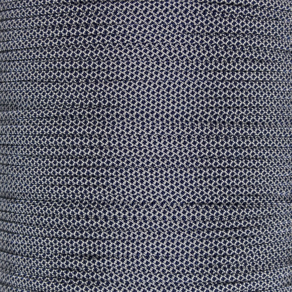 Paracord Planet 10 Foot Hanks of 550 Type III 7 Strand Paracord (Cream w/Midnight Blue Diamonds 10 Feet)