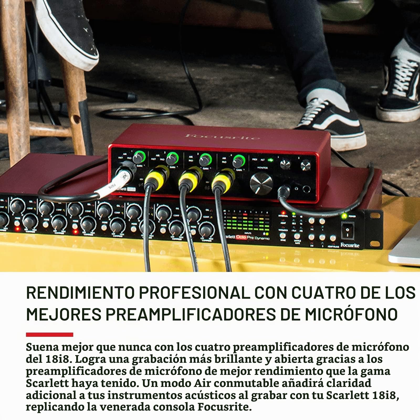 Amazon.com: Focusrite Scarlett 18i8 Interfaz de audio USB de 3.ª