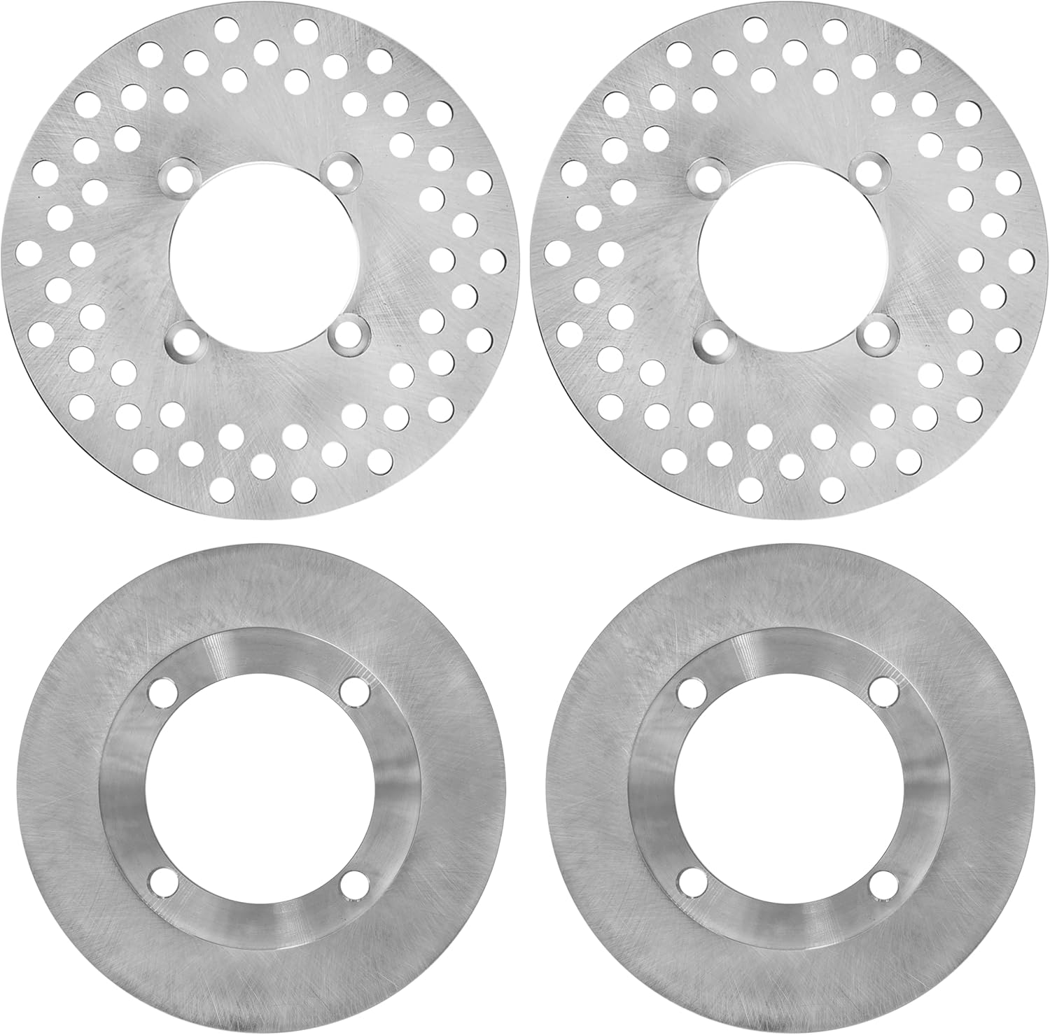 Caltric Front And Rear Brake Disc Rotor Compatible with Yamaha Rhino 700 Yxr700 4X4 2008 2009-2013