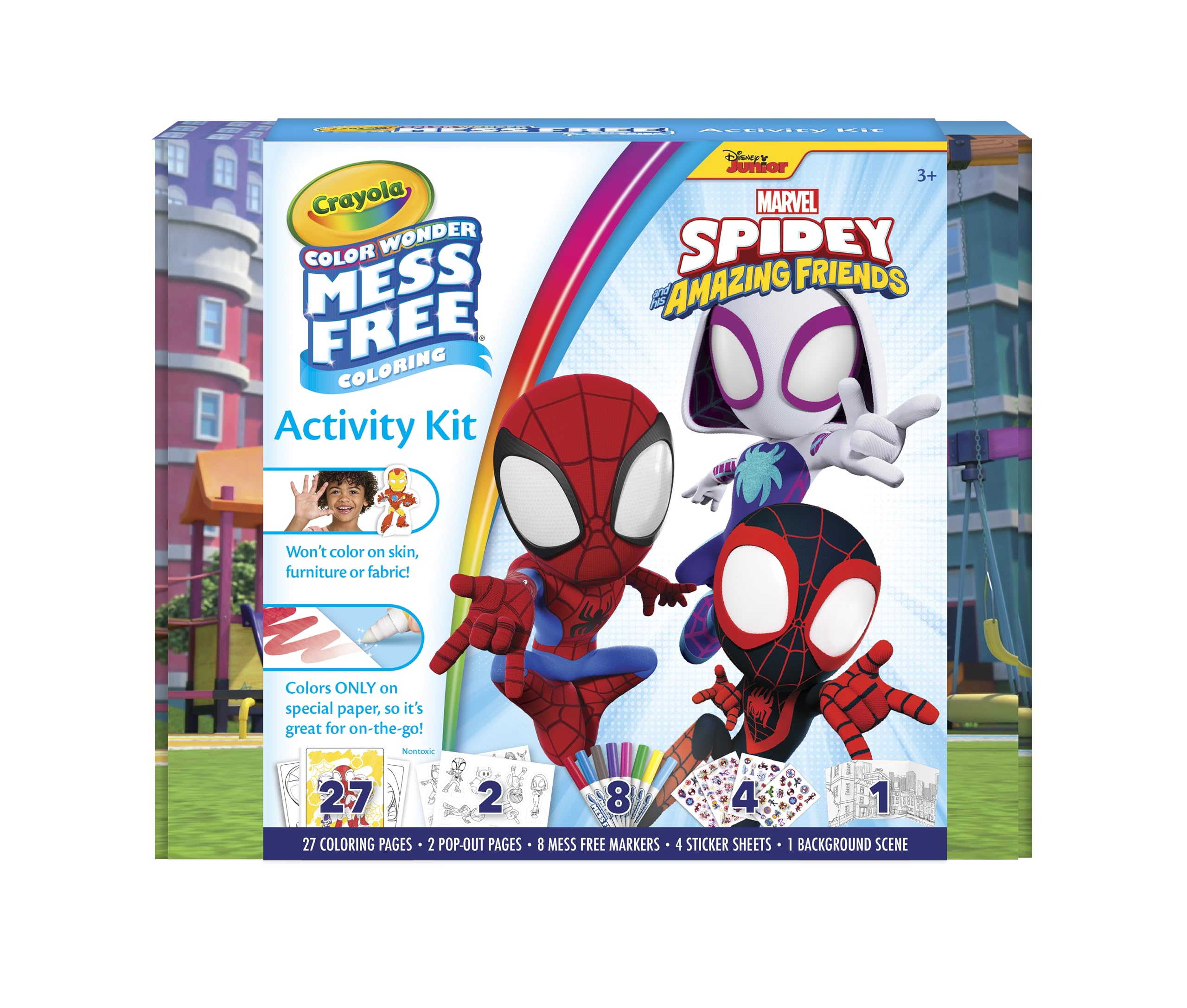 Color Wonder Spidey and His Amazing Friends Kit, Mess Free Coloring, Spiderman Coloring Pages & Stickers, Spiderman Toy, Kids Gift